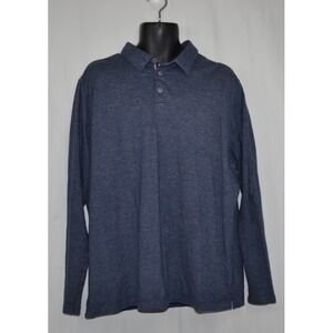 Tommy Bahama ‎ Shirt Mens XL Blue Long Sleeve Polo Neck Pullover Soft Knit Shirt